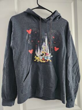 Disney Charcoal Gray Mickey & Friends Hooded Sweatshirt